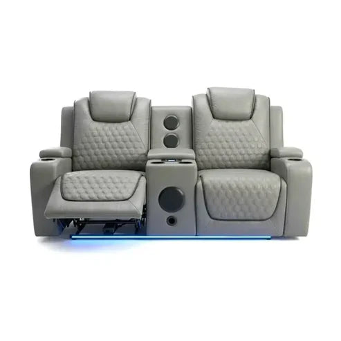 Malaga Leather Electric Recliner Sofa Set With Cupholders – 3+2 Seater Sofa Set