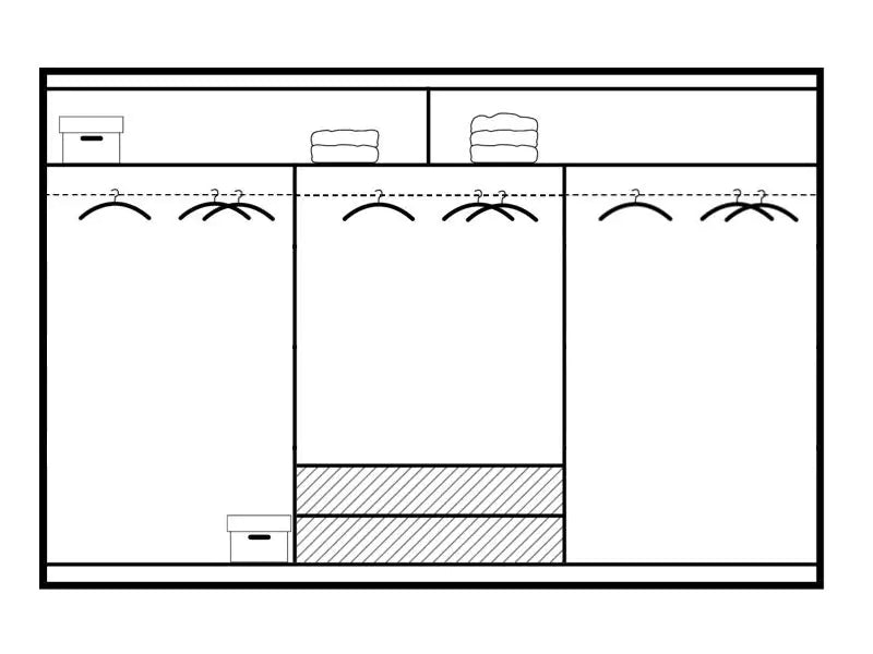 250cm Colorado Sliding Door Wardrobe