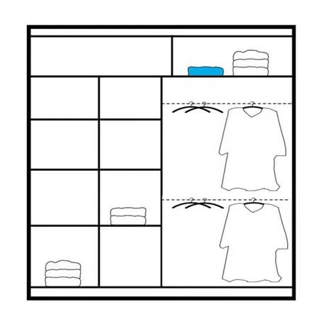 203cm Utah Sliding Door Wardrobe (Available in White or Lave)
