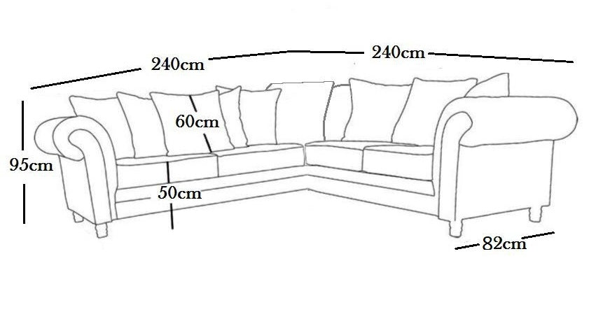 Ashwin Kensigton 4 Seater Comfortable Stylish Corner Sofa