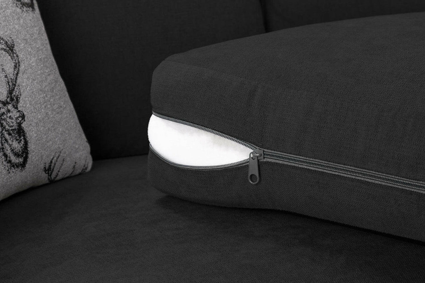Verona sofa 3+2 Seater Scatter Back Black
