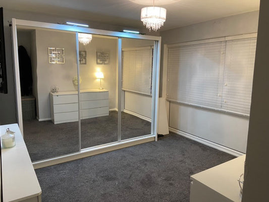 250cm Manhattan Sliding Door Wardrobe (Available in White, Grey or Black)