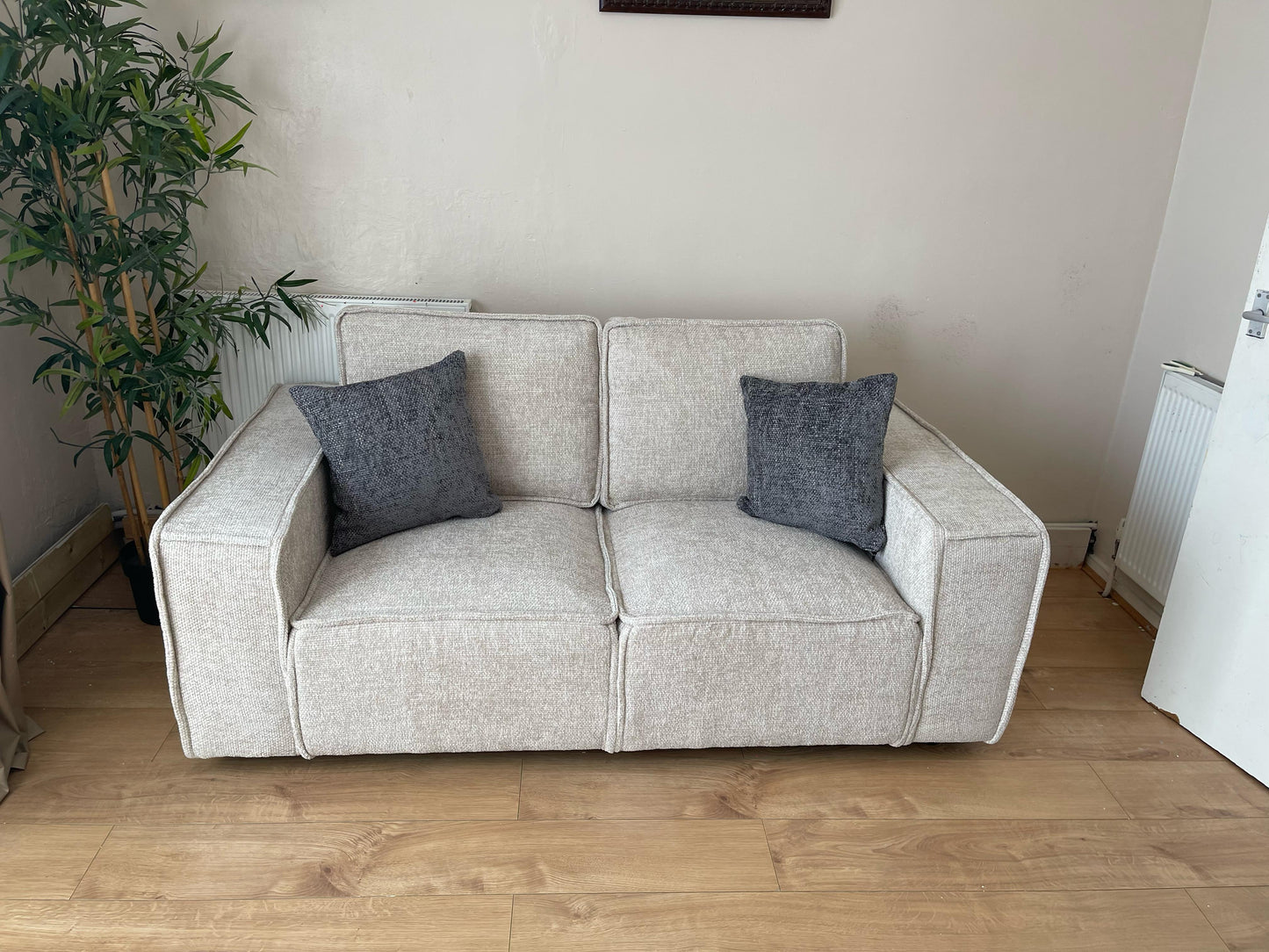 Victoria 2 Seat Sofa (Available in Enzo Beige or Grey)