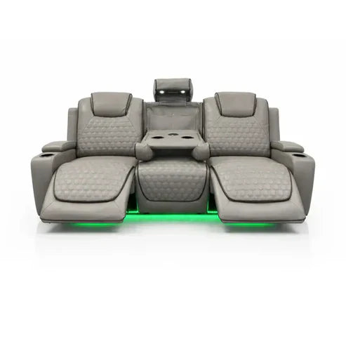 Malaga Leather Electric Recliner Sofa Set With Cupholders – 3+2 Seater Sofa Set