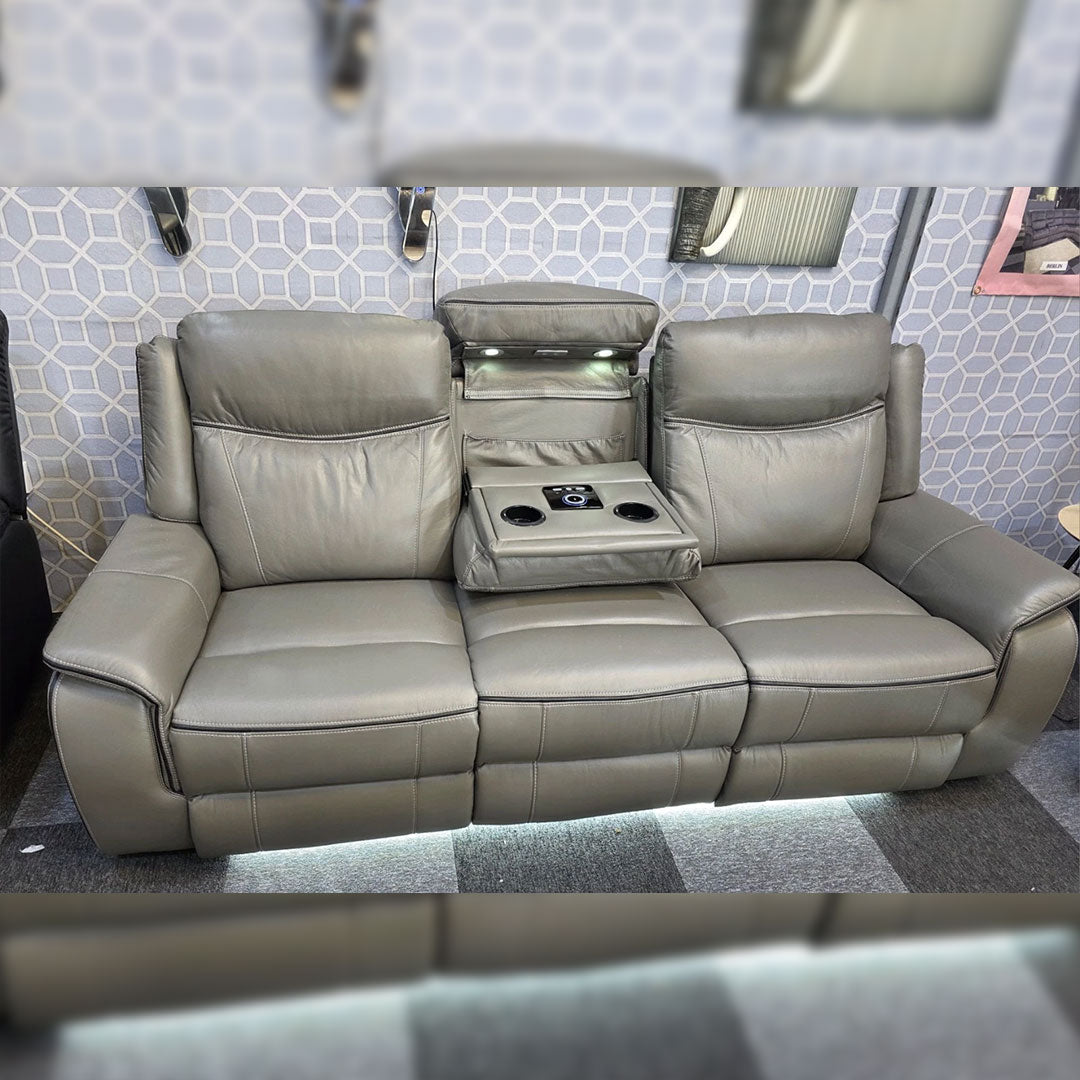 Parada Leather Electric Recliner Sofa 3+2 Seater Cooling-Cup Holders /Bluetooth/USB/C-Type/Led