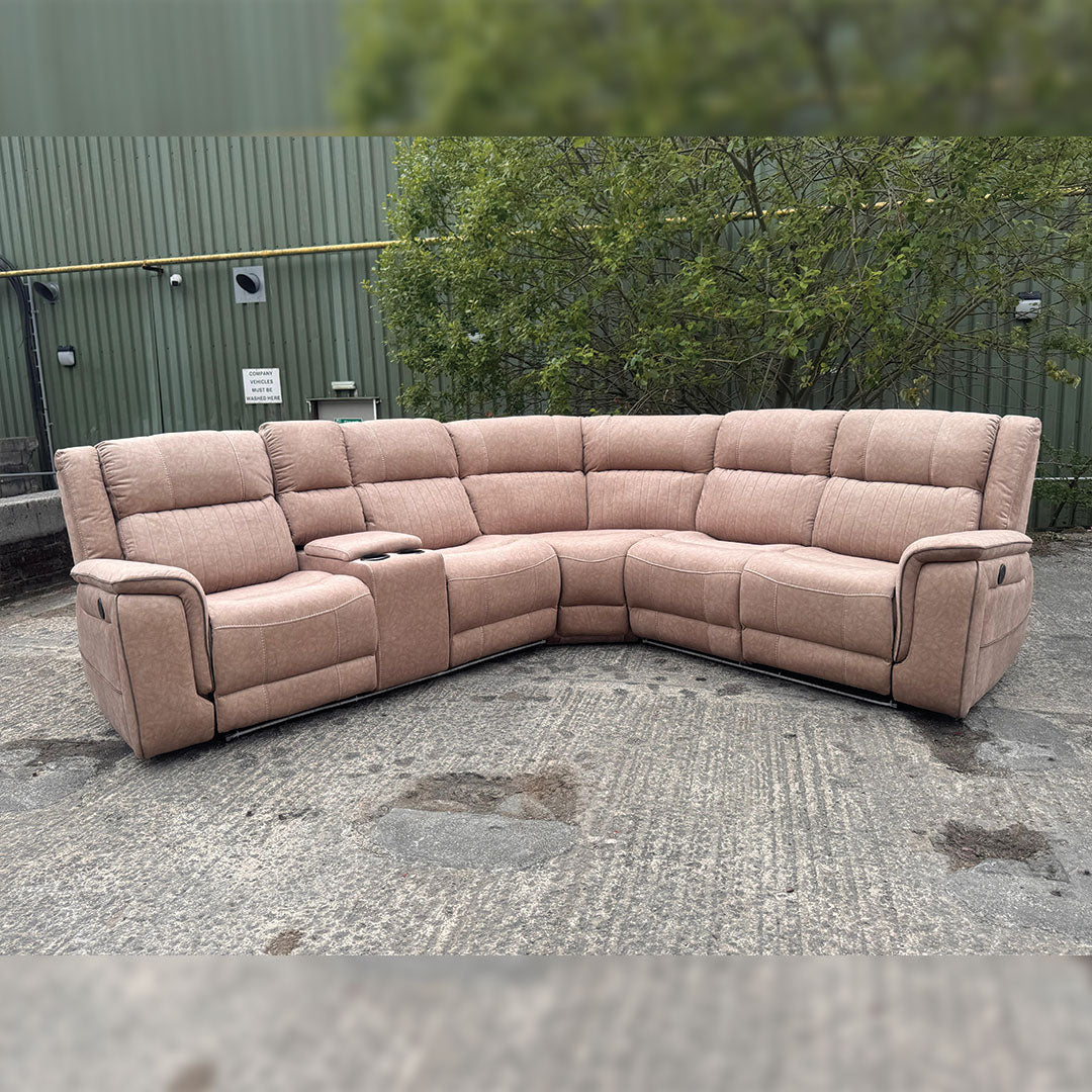 MNS Hannah Electric Recliner Corner Sofa Micro Fibre Fabric