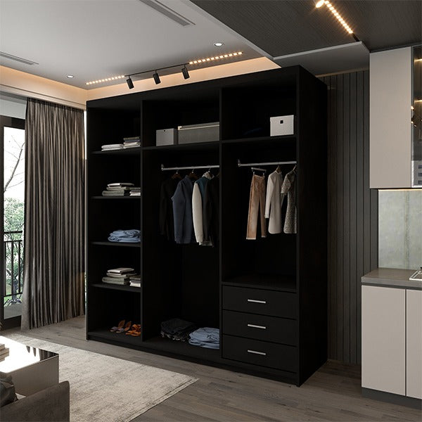MANHATTAN BLACK HIGH GLOSS 120/150/200/250CM