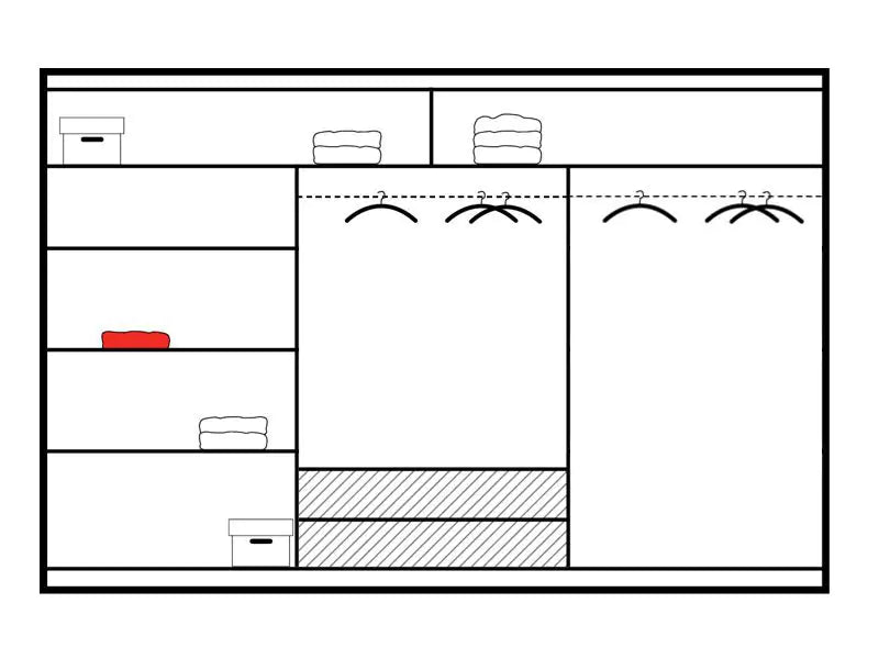 250cm Utah Sliding Door Wardrobe (Available in Lava or White)