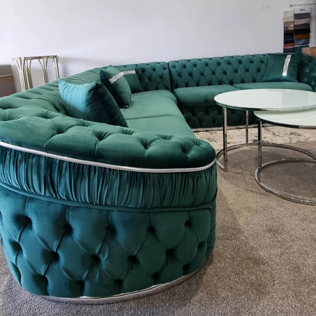 Ambassador Sofa Chesterfield Toronto Metal Trim Fabric