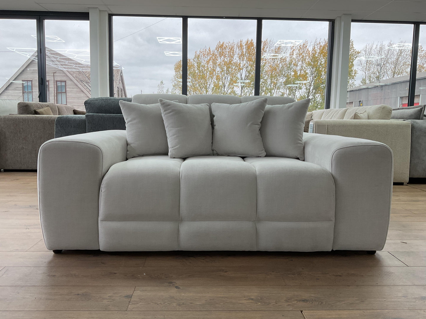 Dubai 2 Seat Sofa (Available in Aston Linen Charcoal or Natural)