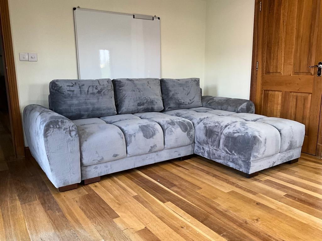 Stella Corner Storage Sofa Bed (Available in Velvet Cream, Grey or Mocha)