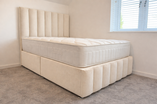 Bella Floor Standing Headboard With Normal Divan Base With Footboard