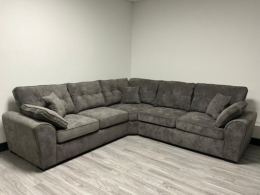 Lucas Corner Sofa in Grey Chenille