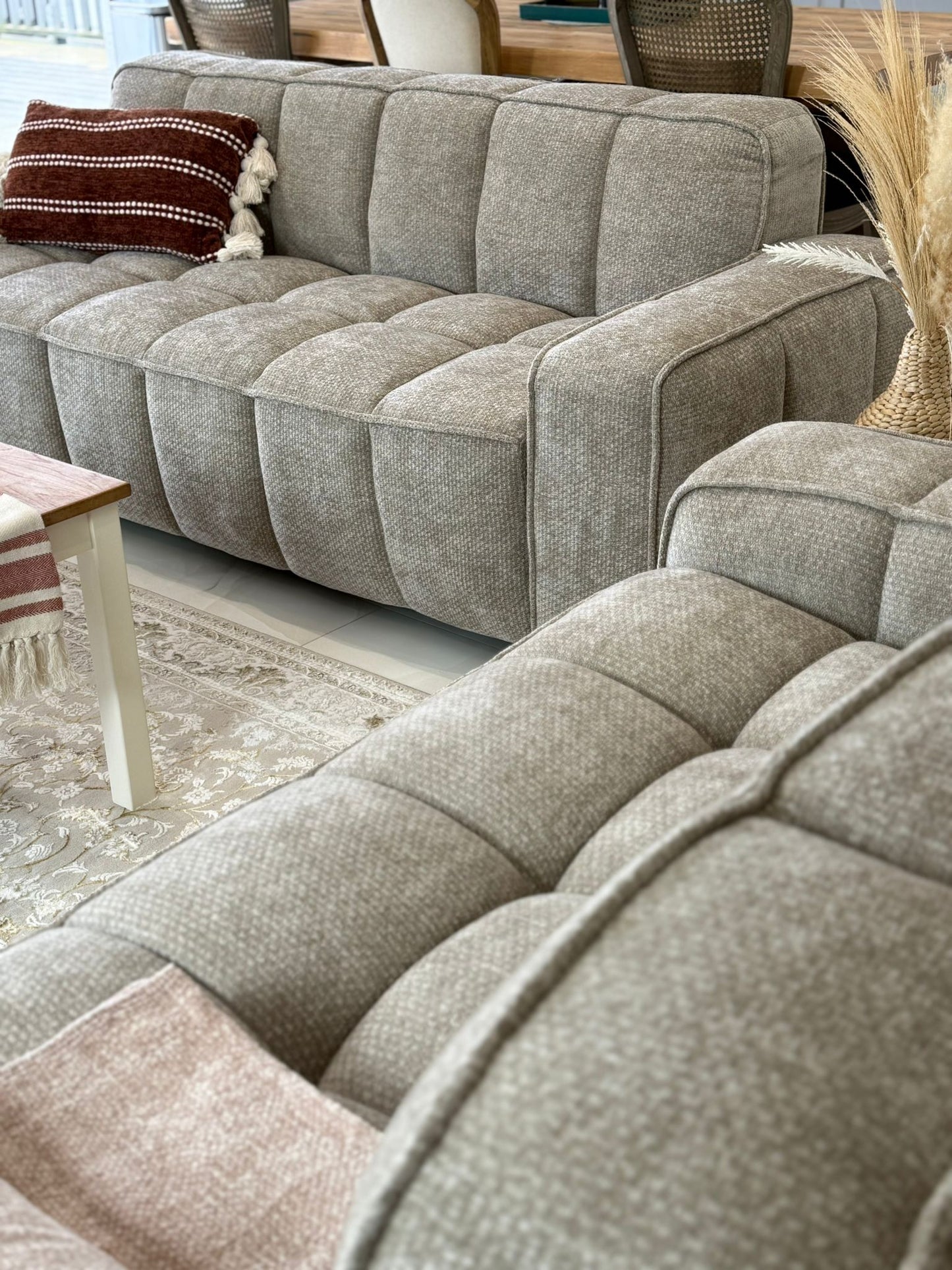 Monaco Cloud 2 Seat Sofa (Available in Beige, Grey or Olive)