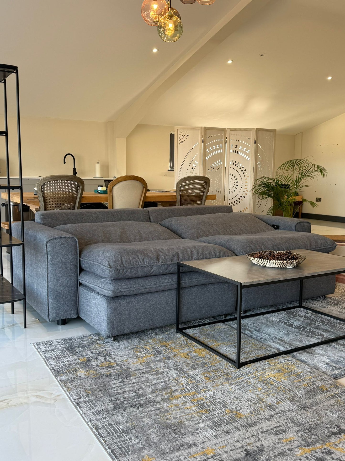 Bella Cloud 3 Seat Electric Cinema Sofa (Available in Beige or Grey)
