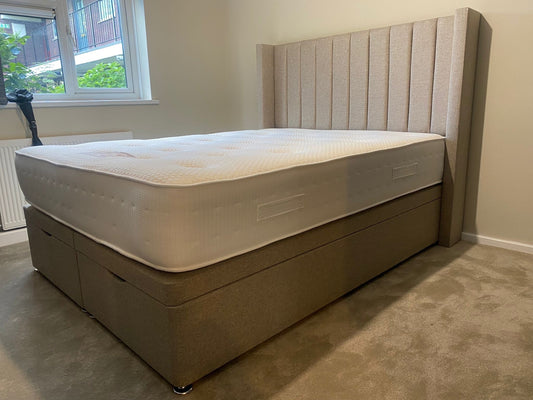 Hampton Floor Standing Headboard With Ottoman Storage Divan Base