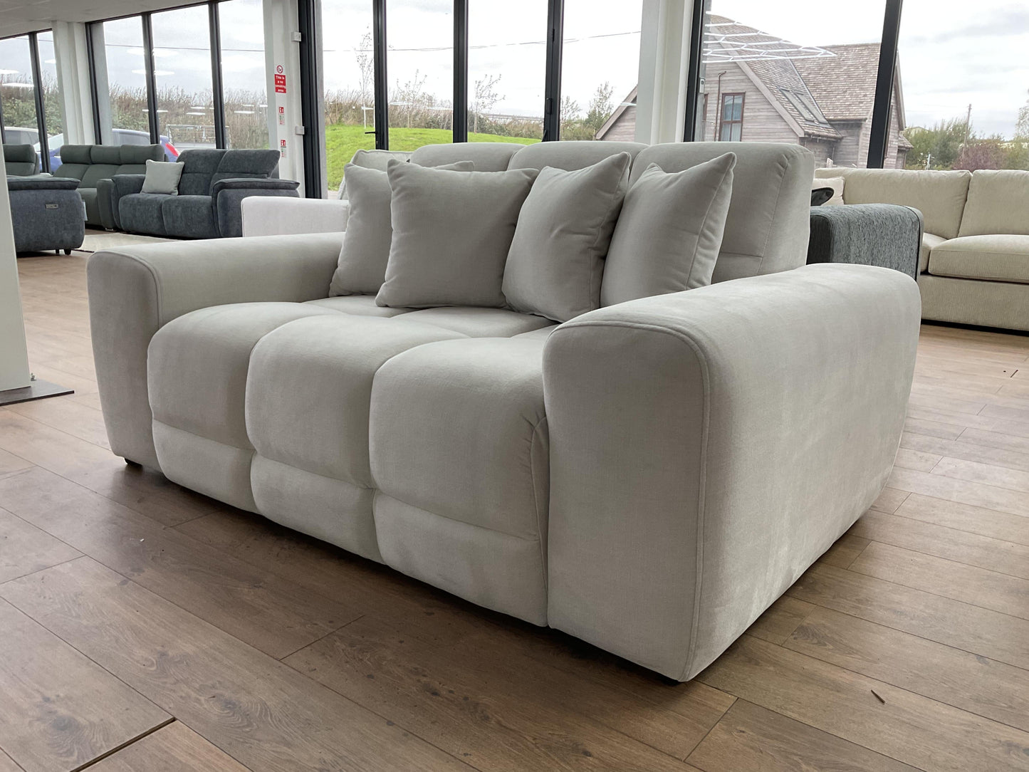 Dubai 2 Seat Sofa (Available in Aston Linen Charcoal or Natural)