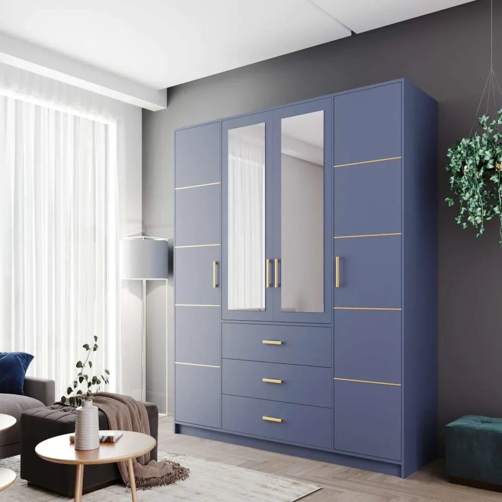 196cm San Francisco Wardrobe (Available in Blue, Green or Pink)
