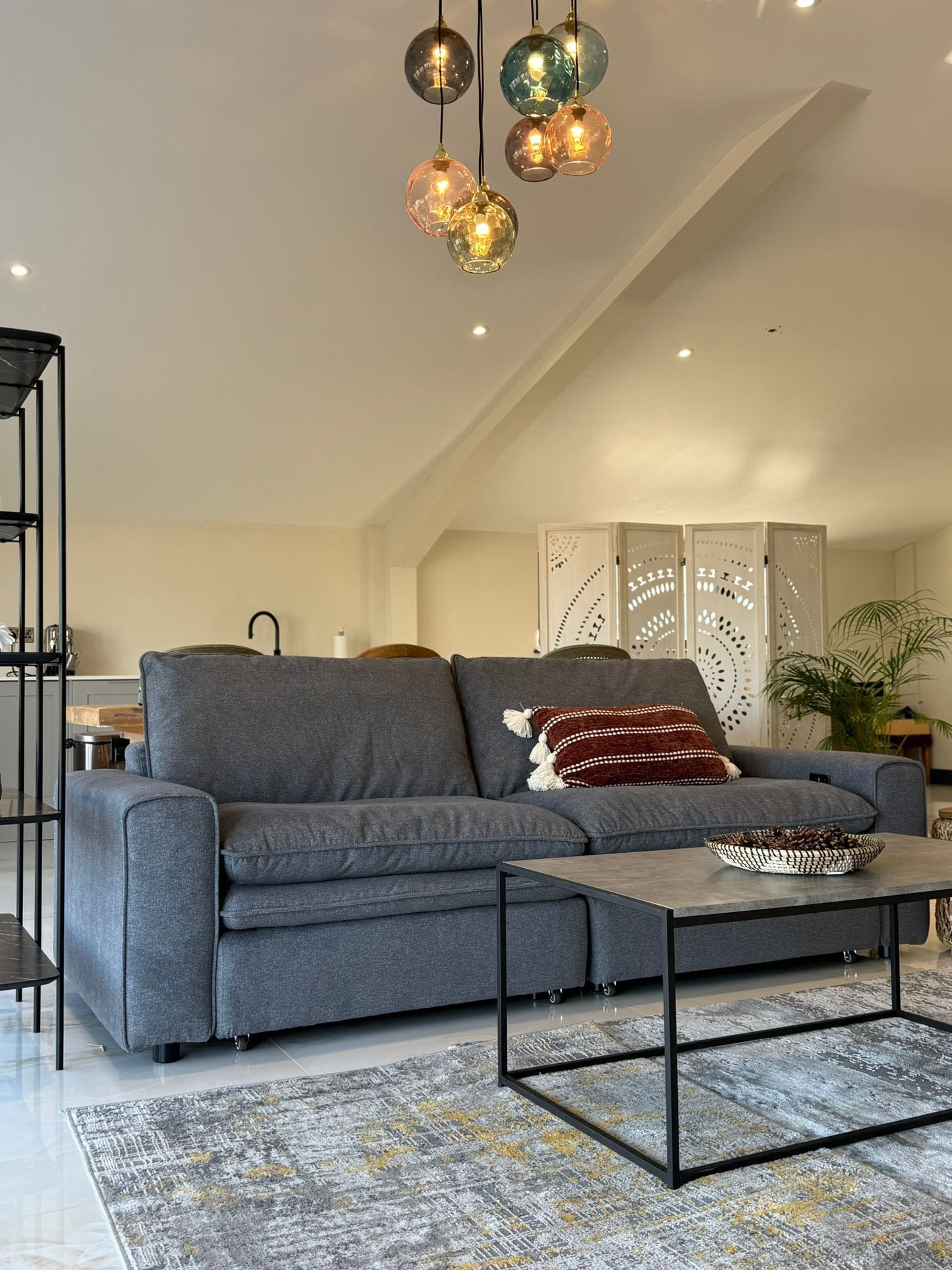 Bella Cloud 3 Seat Electric Cinema Sofa (Available in Beige or Grey)