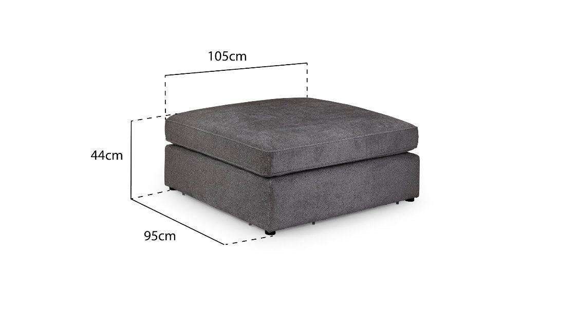 Lola Small Corner Modular Sofa (Available in Chenille Ivory, Mocha or Grey)