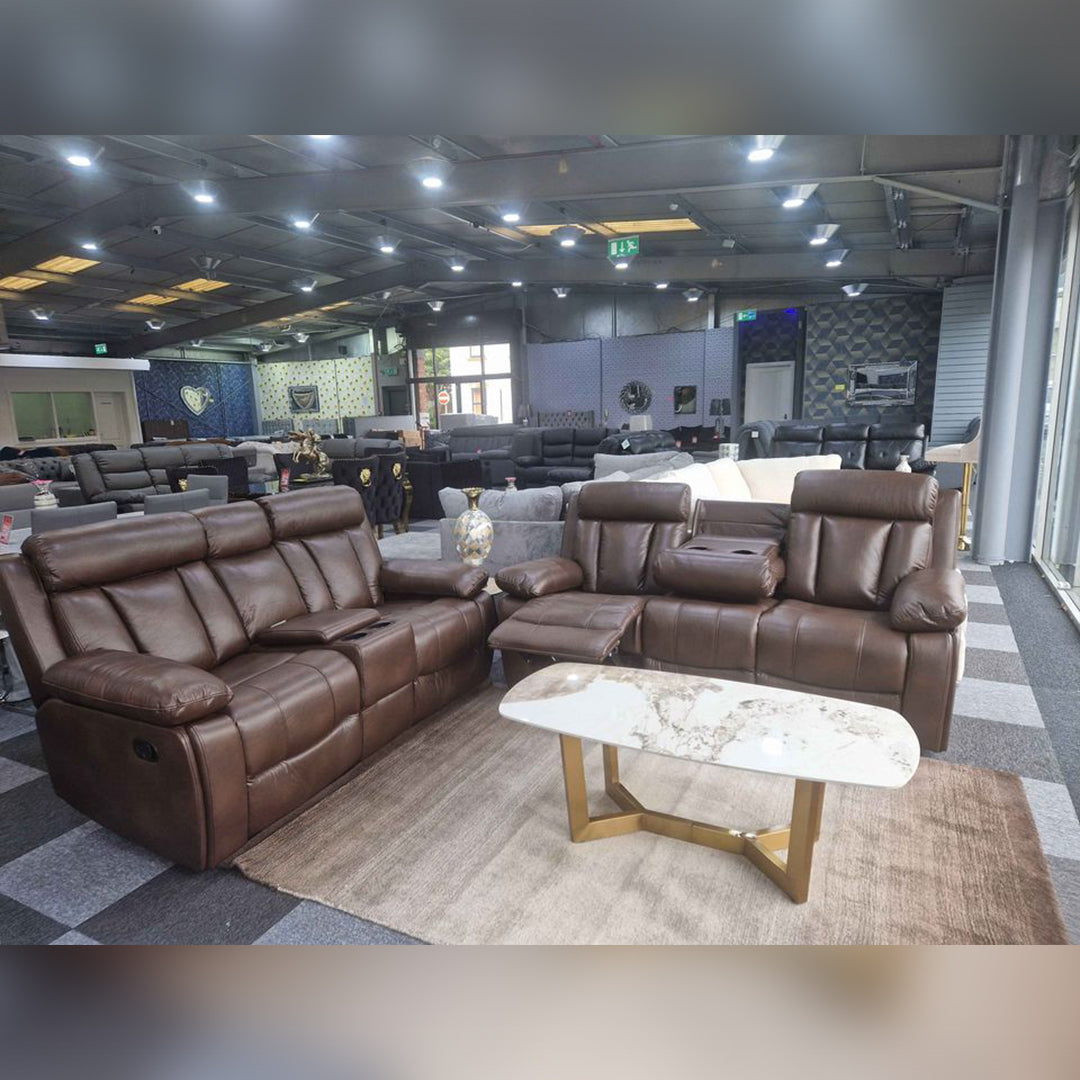 Vancouver Leather Recliner Sofa 3+2 Seater