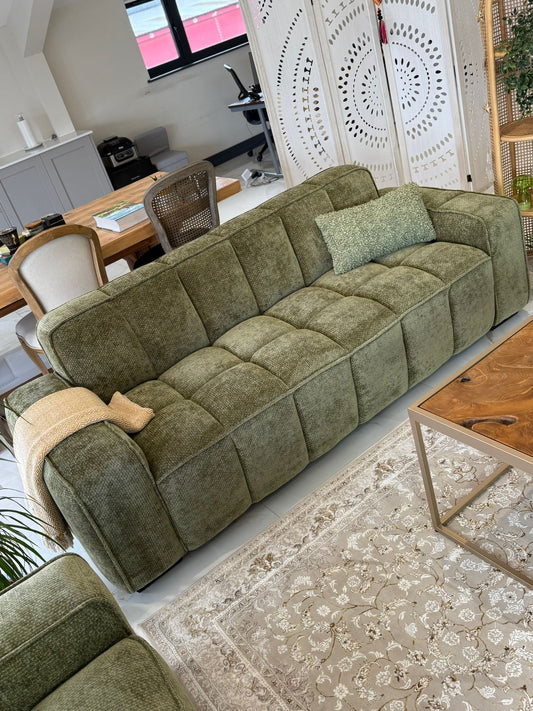 Monaco Cloud 3 Seat Sofa (Available in Beige, Grey or Olive)