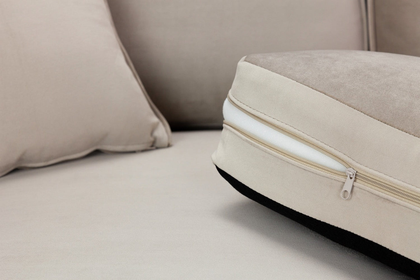 Rupert 3 and 2 Seat Sofa Bundle Deal in Plush Velvet Beige