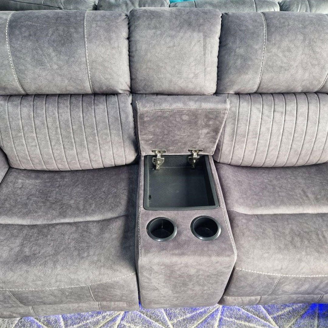 sofa hub Hannah Electric Recliner Corner Sofa Micro Fibre Fabric