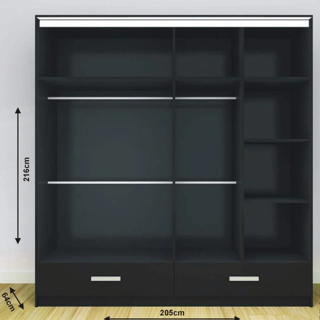 Florence High Gloss Wardrobe