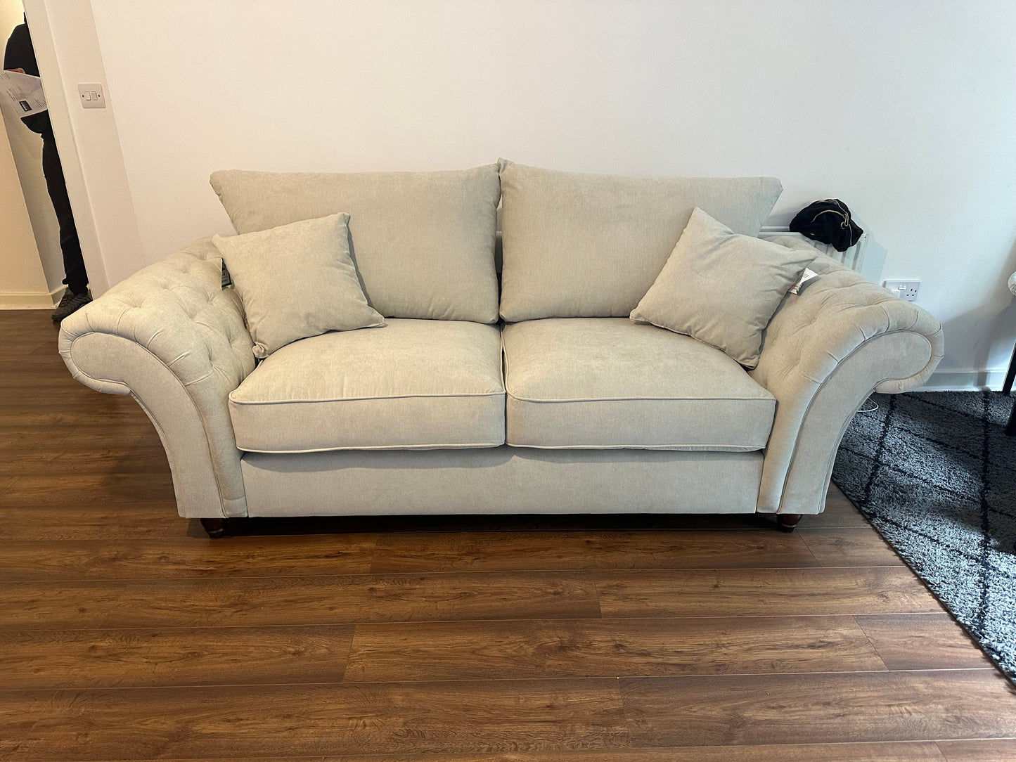 Cheshire 3 Seat Sofa (Available in Linen Stone or Linen Slate)