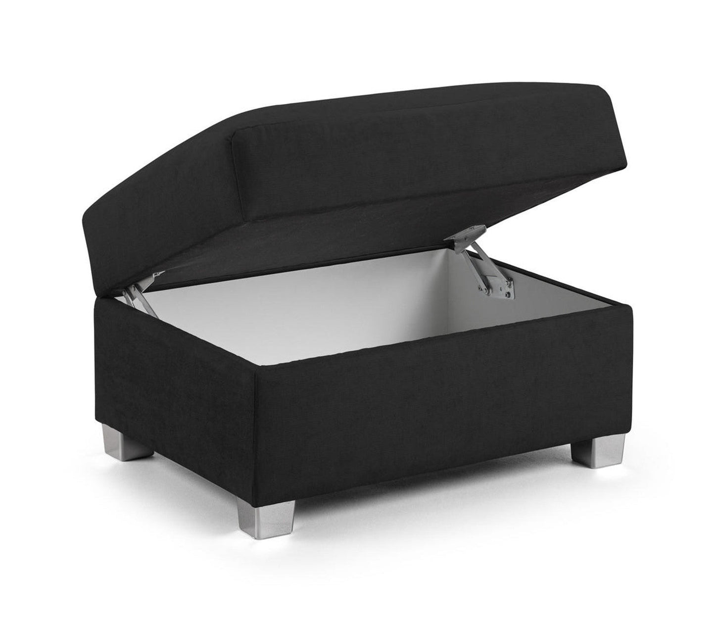 Charlotte Footstool (Available in Chenille Grey or Black)