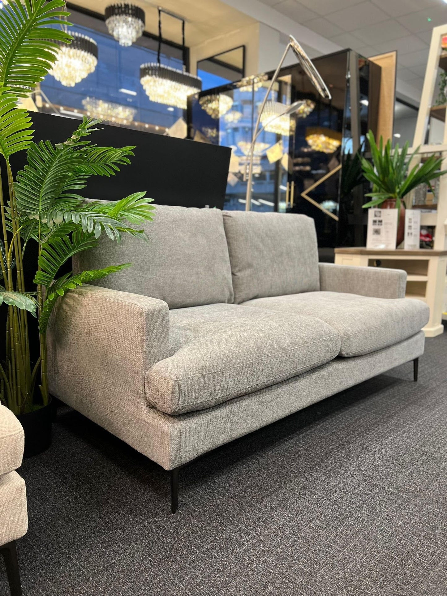 Bobby 3 Seat Sofa (Available in Linen Beige or Grey)