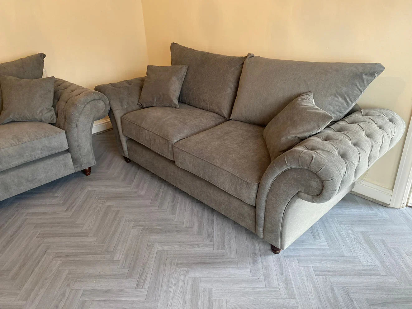 Cheshire 3 and 2 Seat Sofa Bundle Deal (Available in Linen Stone or Linen Slate)