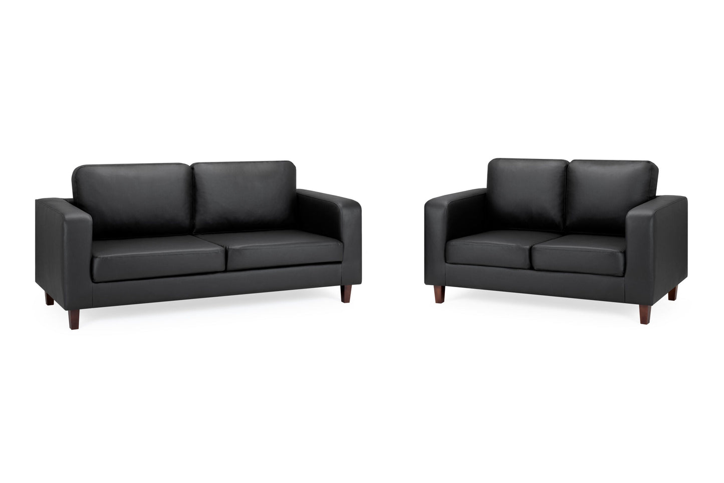 Economy 3 Seat and 2 Seat Sofa Bundle Deal (Available in PU Black or PU Brown)