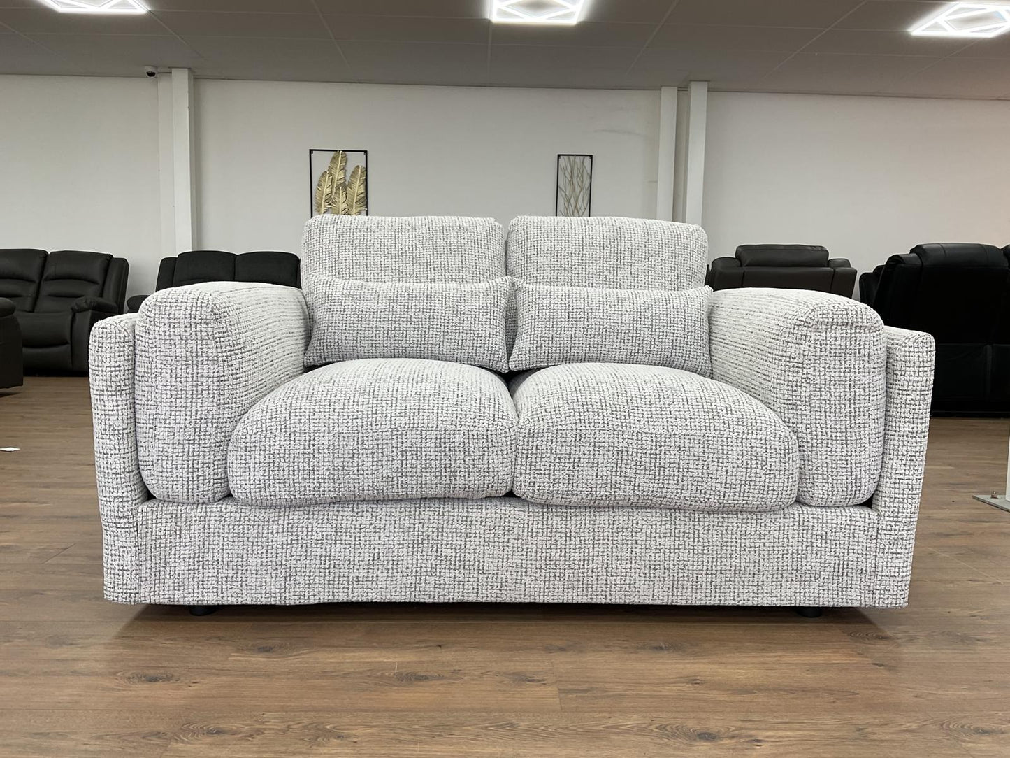 Puglia 2 Seat Sofa (Available in Tweed Beige or Grey)