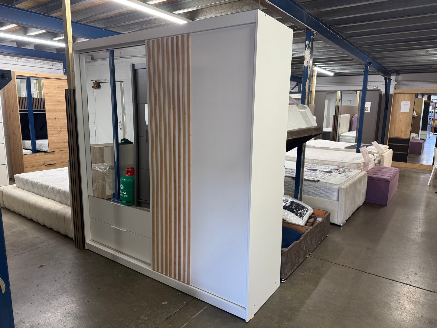 203cm Missouri Door Wardrobe with Drawers (Available in Artisan Oak or White/Oak)