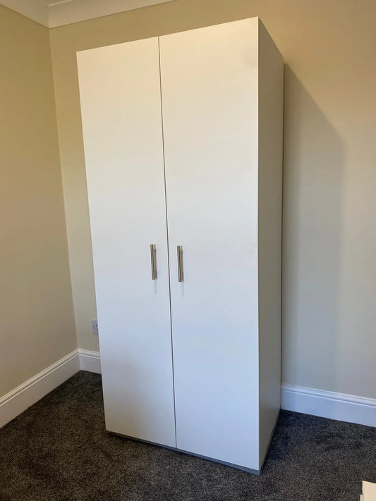 Elemental 2 Door Wardrobe (Available in White or Grey)