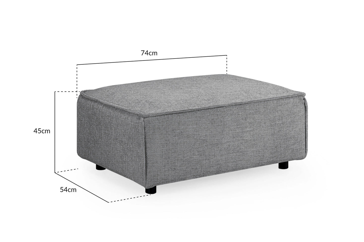 Victoria Footstool (Available in Enzo Beige or Grey)