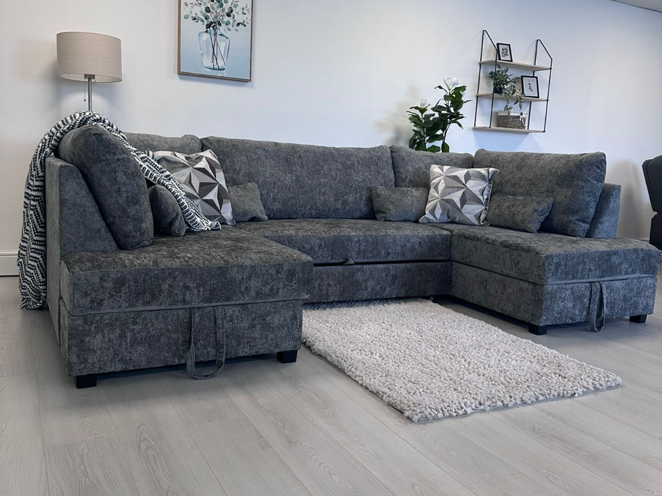 U Shape sofa Bed with Storage