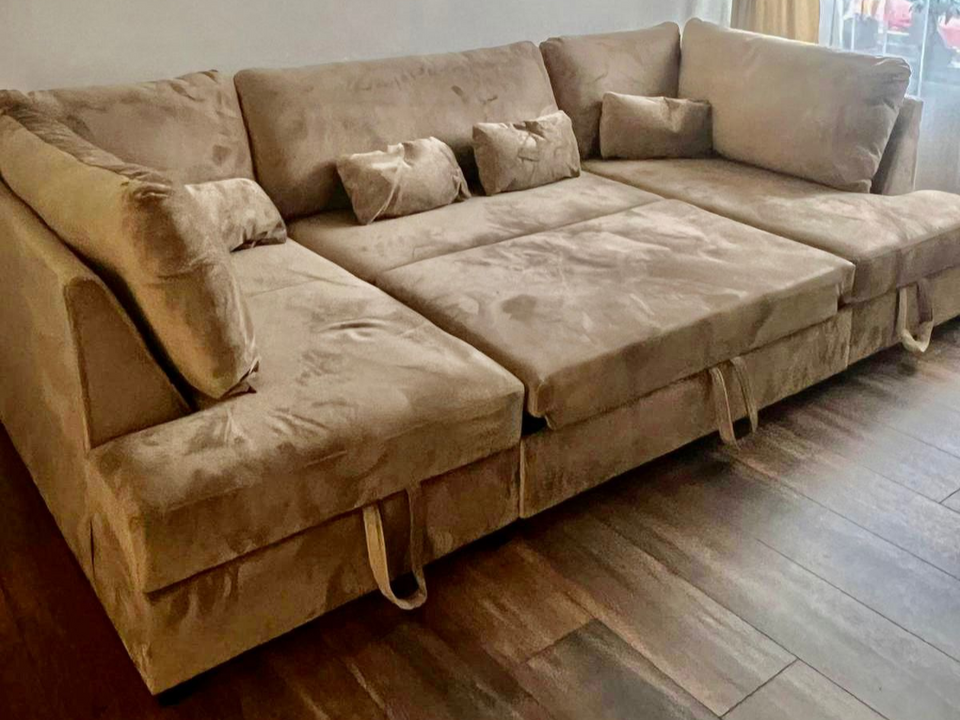 U Shape sofa Bed with Storage