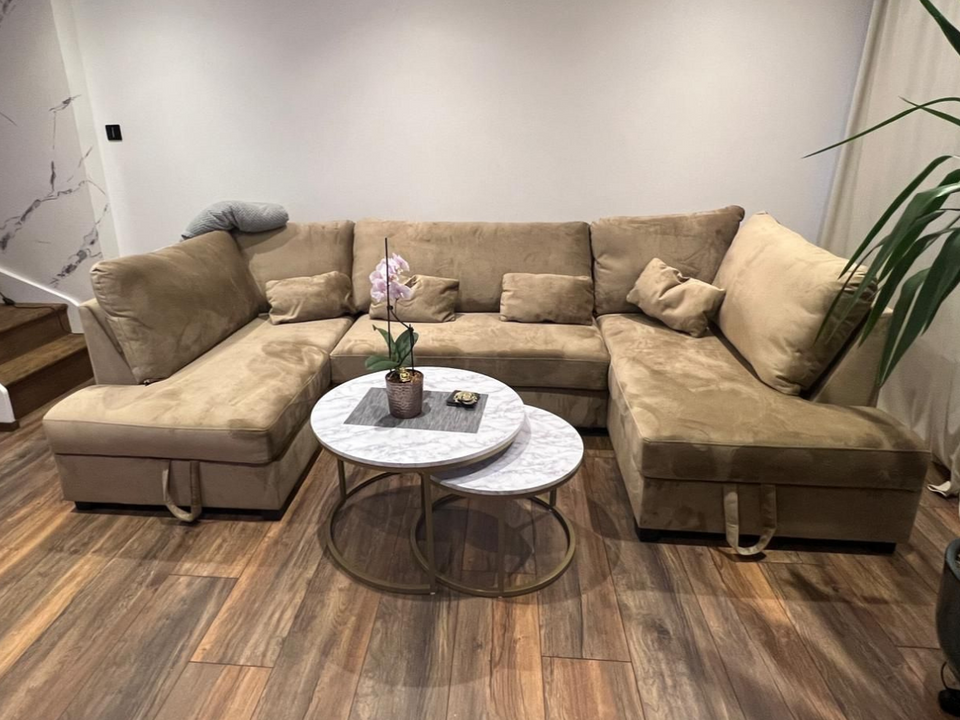 U Shape sofa Bed with Storage