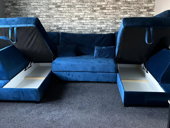 U Shape sofa bed With Cup holder
