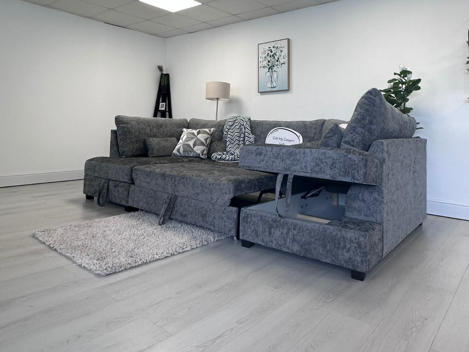 U Shape sofa Bed with Storage