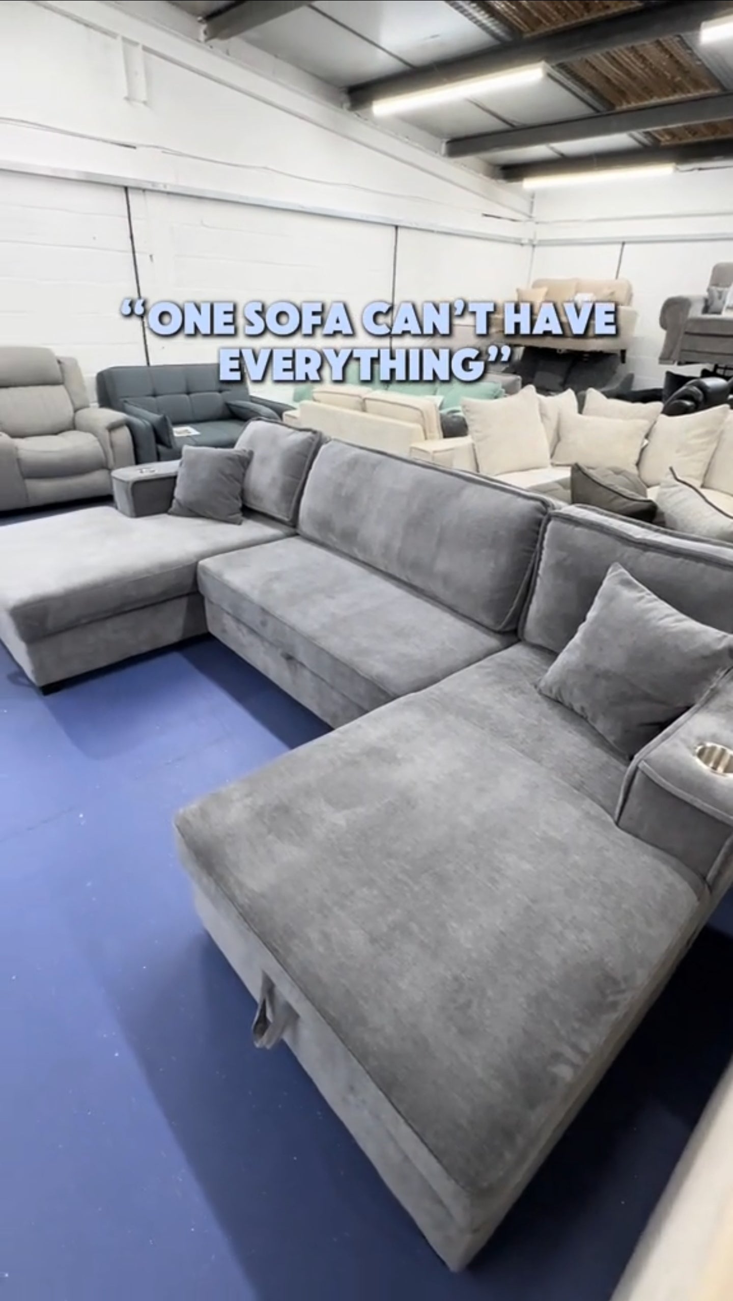 U Shape sofa bed With Cup holder