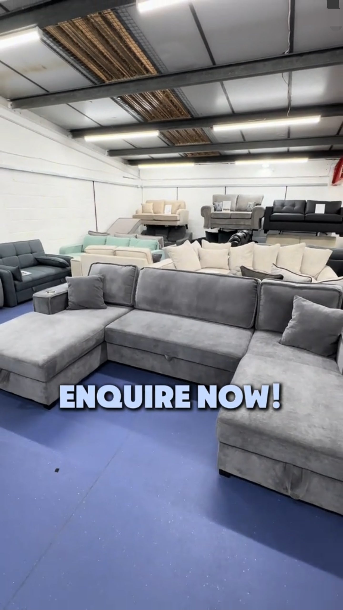 U Shape sofa bed With Cup holder