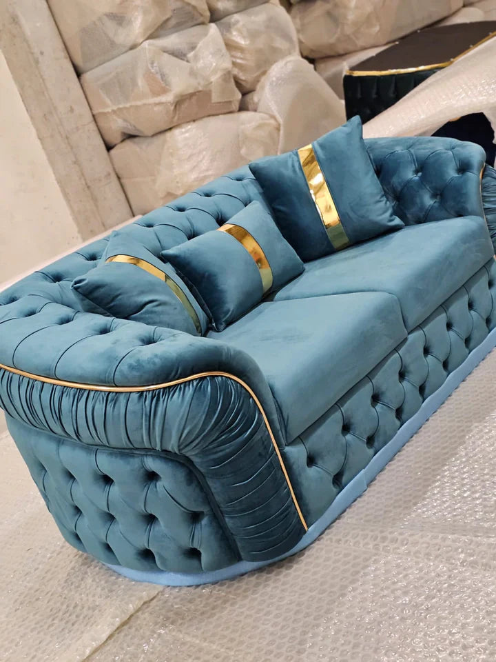 Ambassador Sofa Chesterfield Toronto Metal Trim Fabric