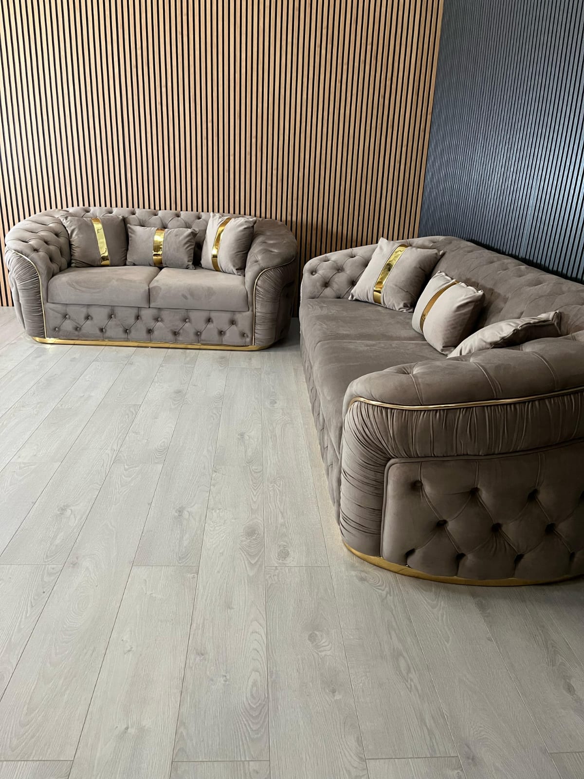 Ambassador Sofa Chesterfield Toronto Metal Trim Fabric