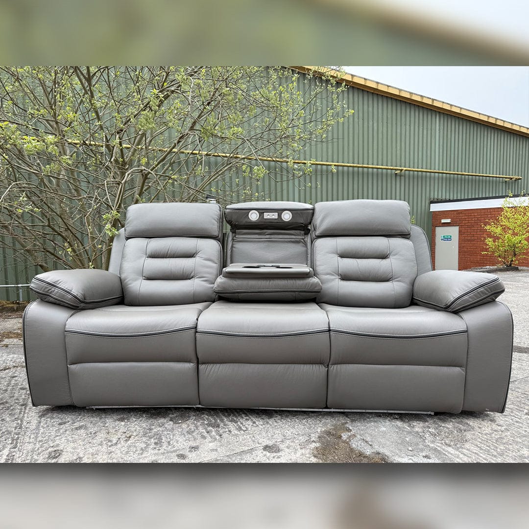 Hafsa Music Leather Electric Recliners 3+2 Seater Sofa (Black, Grey,Brown) Blutooth Speakers/LED LIGHTS/WIRELESS CHARGER