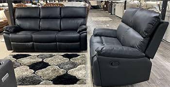 Valencia Leather 3+2 Recliner with cupholders and bluetooth speaker system