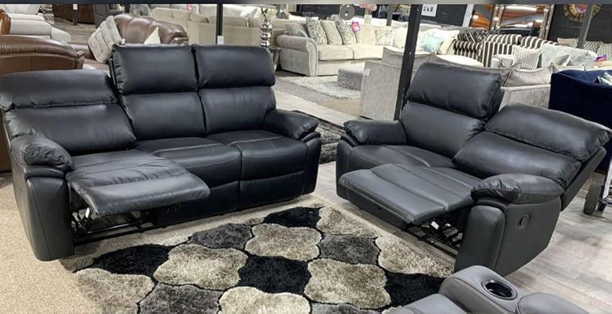 Valencia Leather 3+2 Recliner with cupholders and bluetooth speaker system
